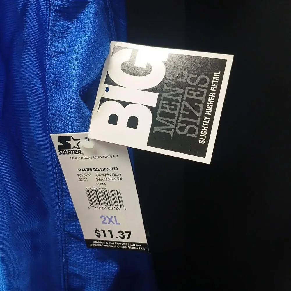 Vintage Starter DZL Shooter Sleeveless Pullover Jersey Shirt, 2XL, Olympian Blue - Picture 4 of 7